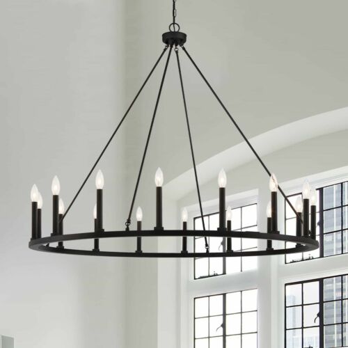 Round Black Chandelier