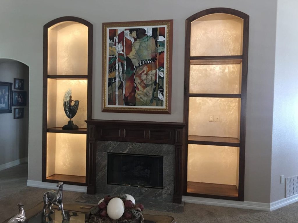 Arched Bookcase with LED Lighting