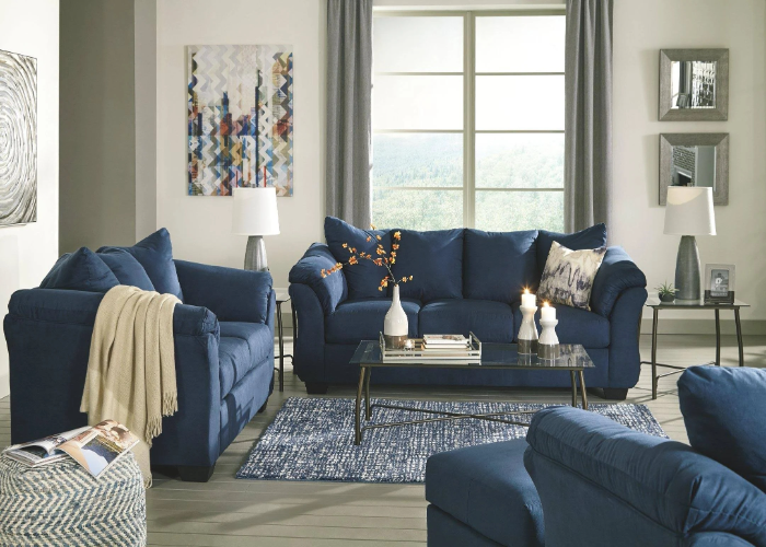 Ashley Darcy Blue Sofa