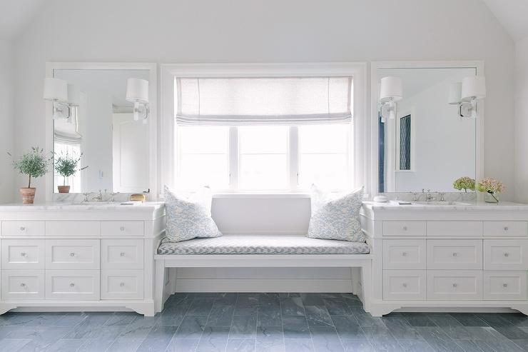 Bathroom with a Window Bench