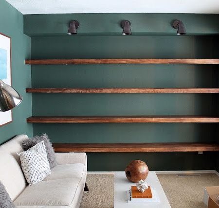 Black Floating Shelves to Accent Your Walls