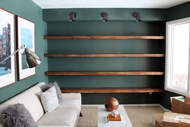 Black Floating Shelves to Accent Your Walls