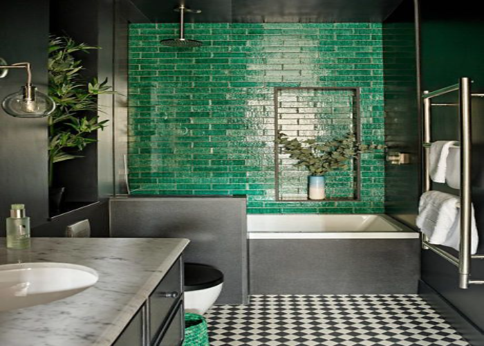 Bold Green Accent Wall