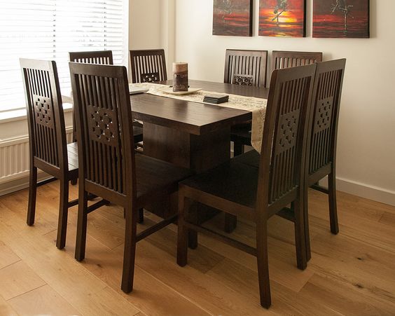 Carved Rustic Dining Set