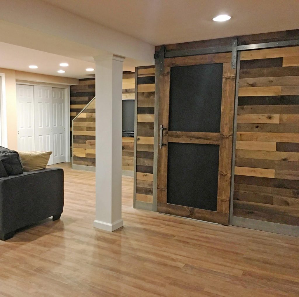 Chalkboard Sliding Bathroom Barn Door