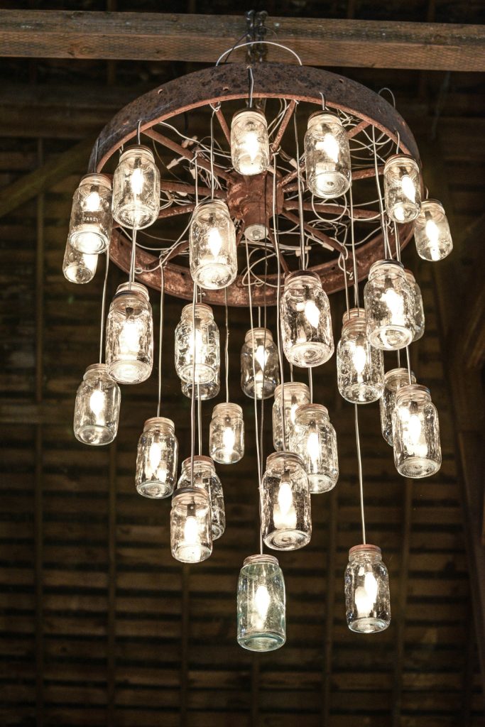 Chandelier – Mason Jar Centerpieces with Lights