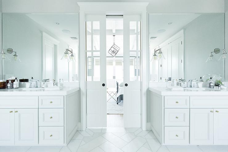 Classic White Bathroom Pocket Door