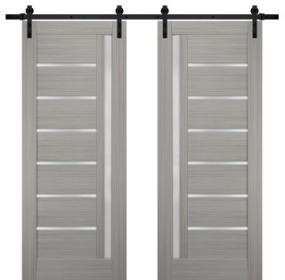 Double Barn Doors for the Bathroom