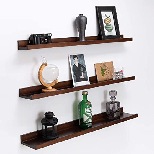 Espresso Floating Shelves