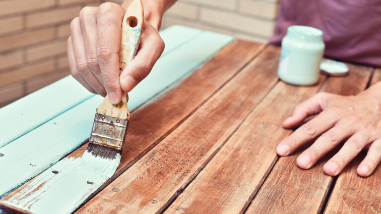 6 Easy Steps to Paint Over Stained Wood without Sanding - Cubby Home Design