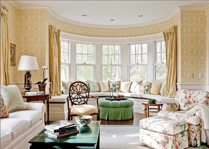Incorporate Bay Windows in Classical Living Room (1)