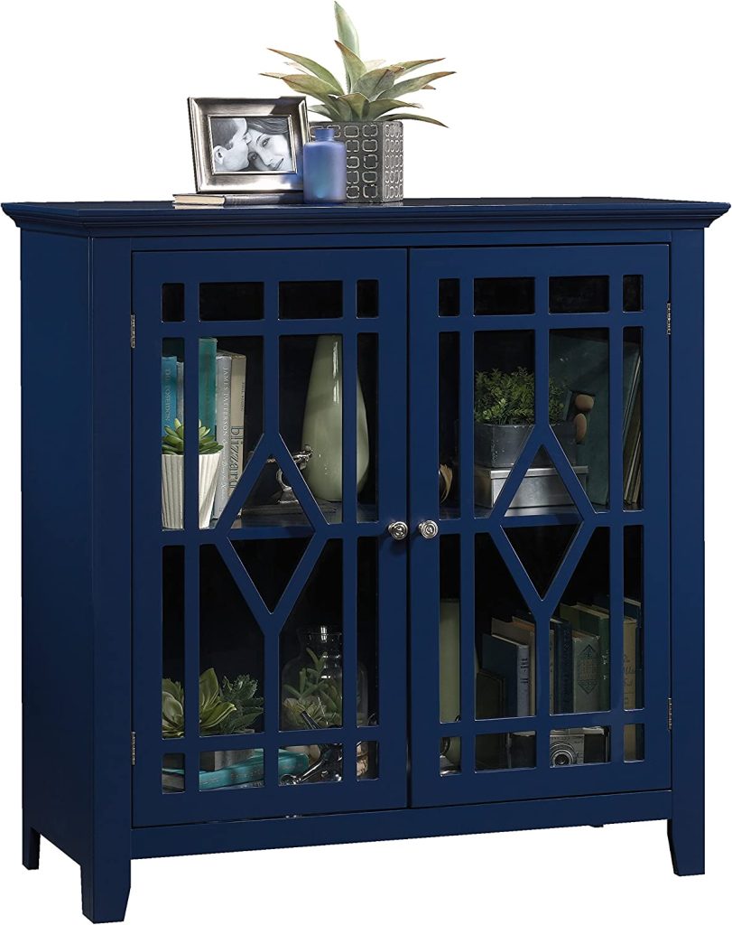 Indigo Blue Display Cabinet Coffee Station Table