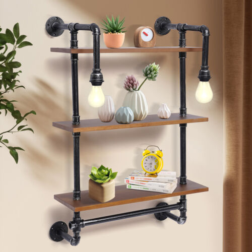 Industrial Pipe Floating Shelves