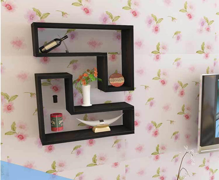 L-Shaped Floating Shelves