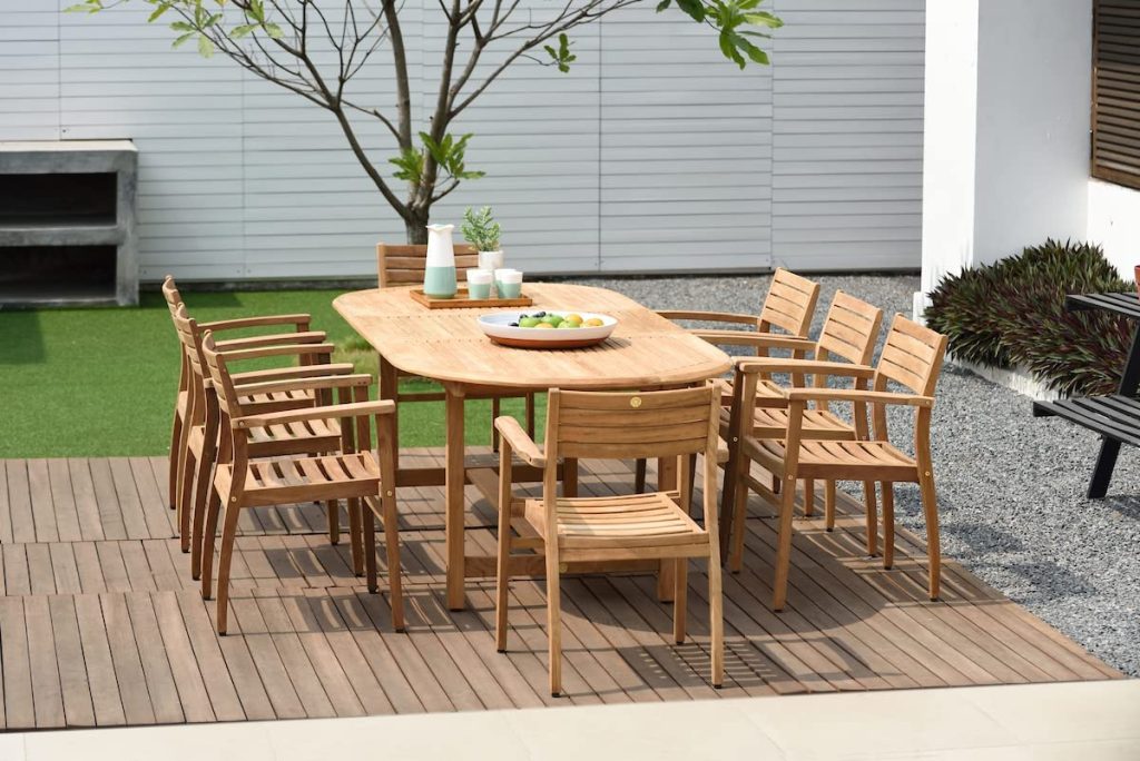 Light-Brown Oval Dining Set