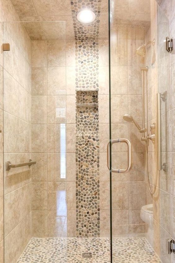 Pebble Tiles in Shower