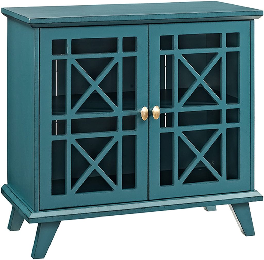 Teal Cabinet with Shelves