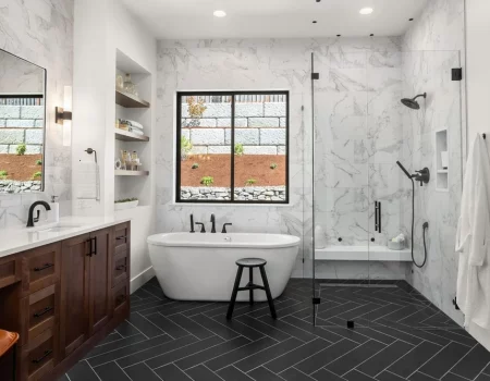 Walk-In Shower Tile Ideas for Bathroom