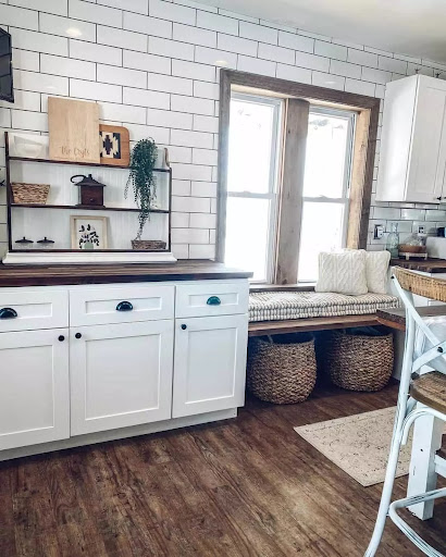 White Kitchen With Dark Countertops