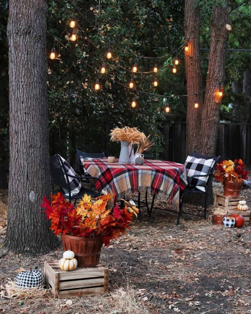 A Fall-Based Rustic Outdoor Setting