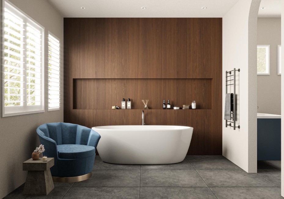 Bathroom Layout with Relaxing Seating