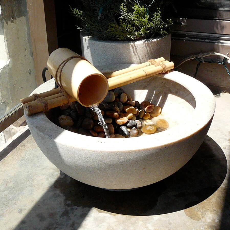 Beautiful Bamboo Trickling Waterfall Basin