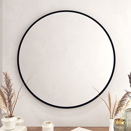 Black Circle Wall Mirror