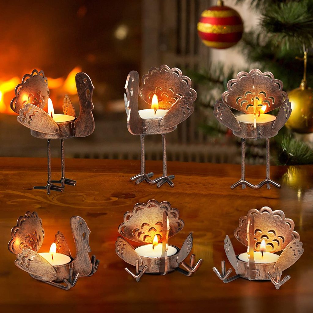 Brighten up Your Front Porch with Turkey Tea Light Candles