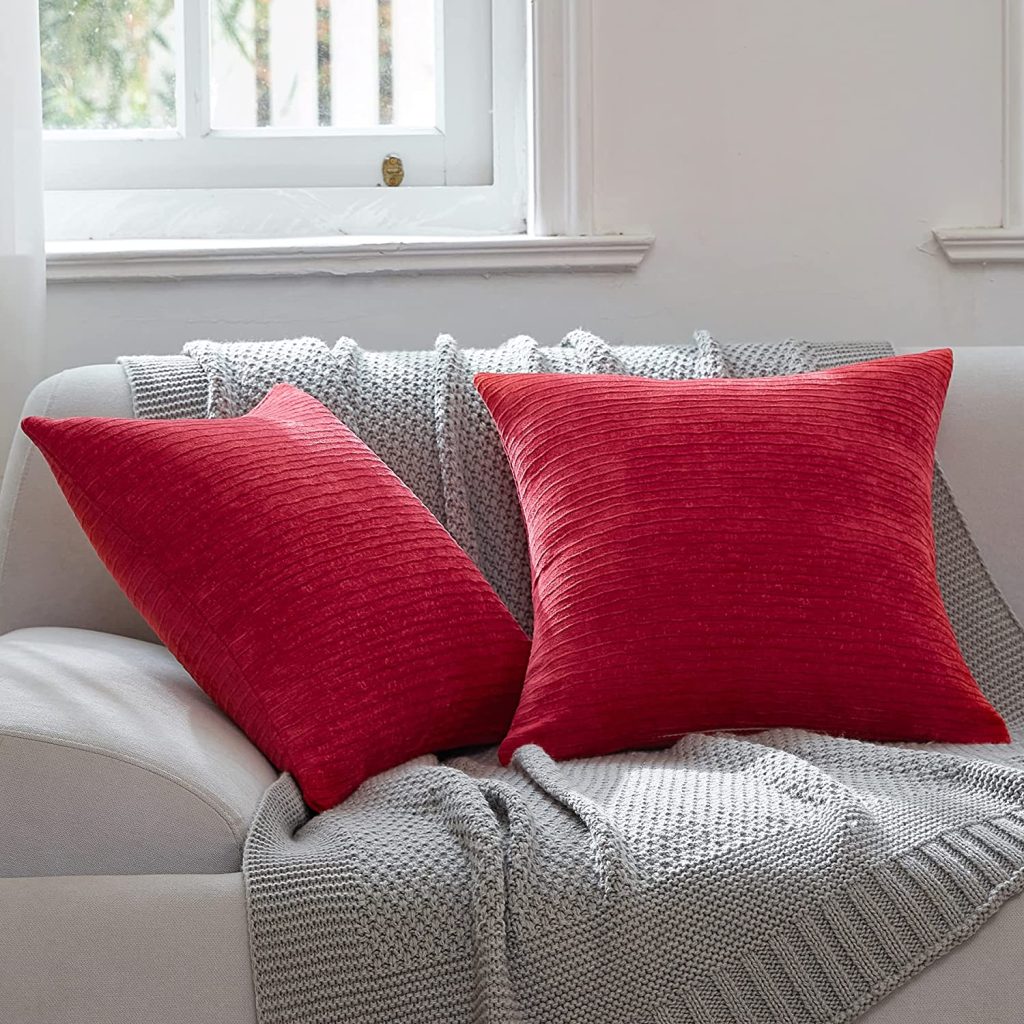 Christmas Red Throw Pillow Cover