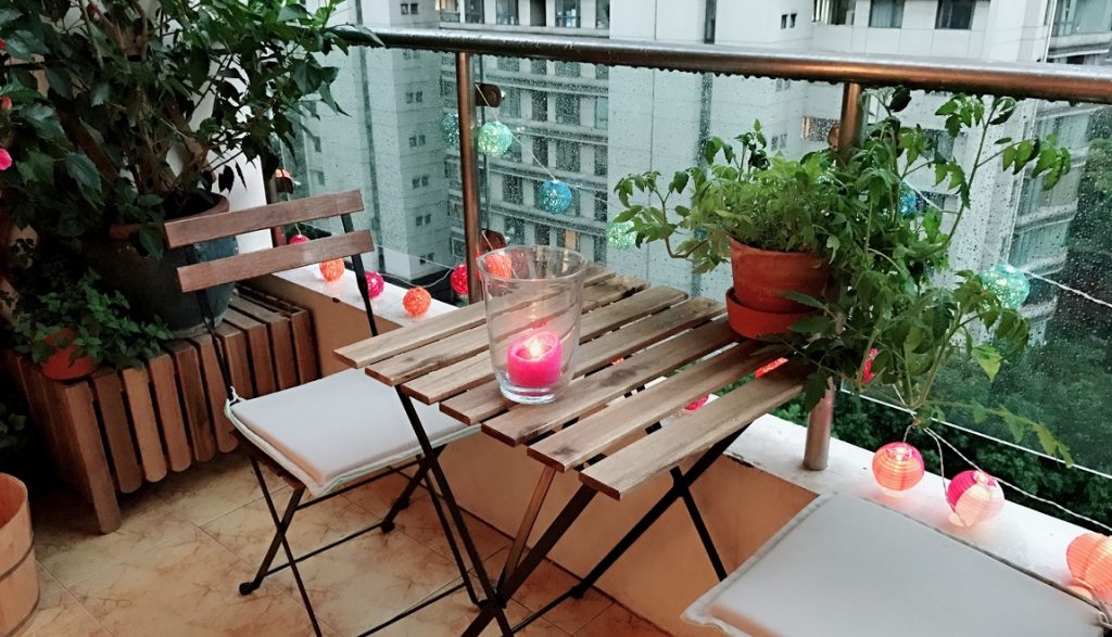 Lovely summer decoration for a terrace