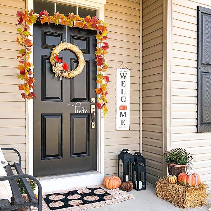 Decorate the Door with Maple Leaf Fall Garland