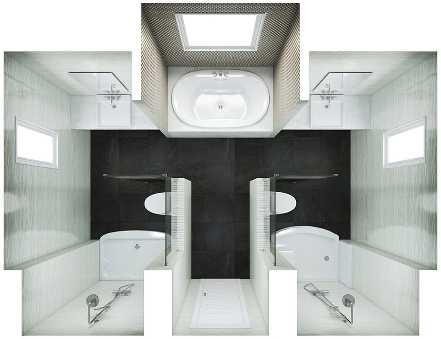 Double WC bathroom layout