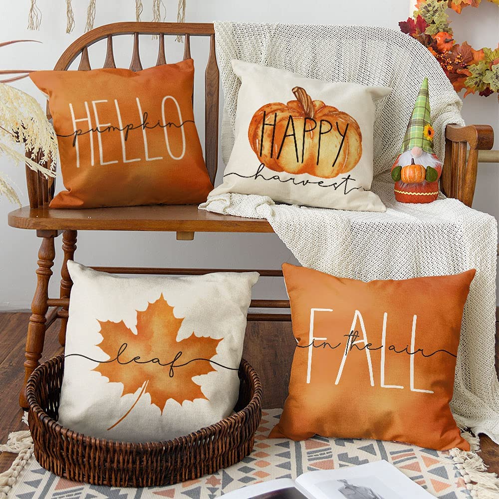 Fall theme pillows for your outdoor sitting.