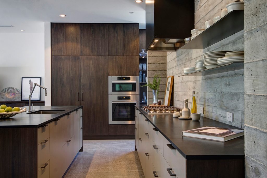 Farmhouse Pantry Kitchen with Concrete Flooring