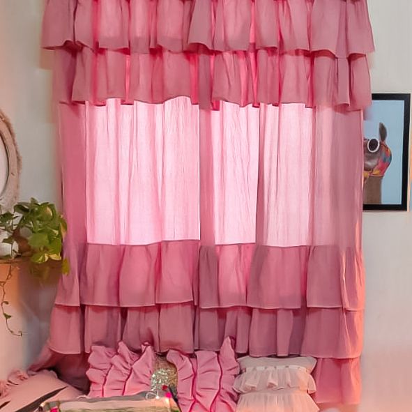 Floral Pink Curtains