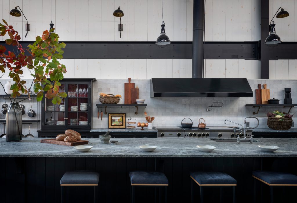 Kitchen Island with Country Concrete Floor