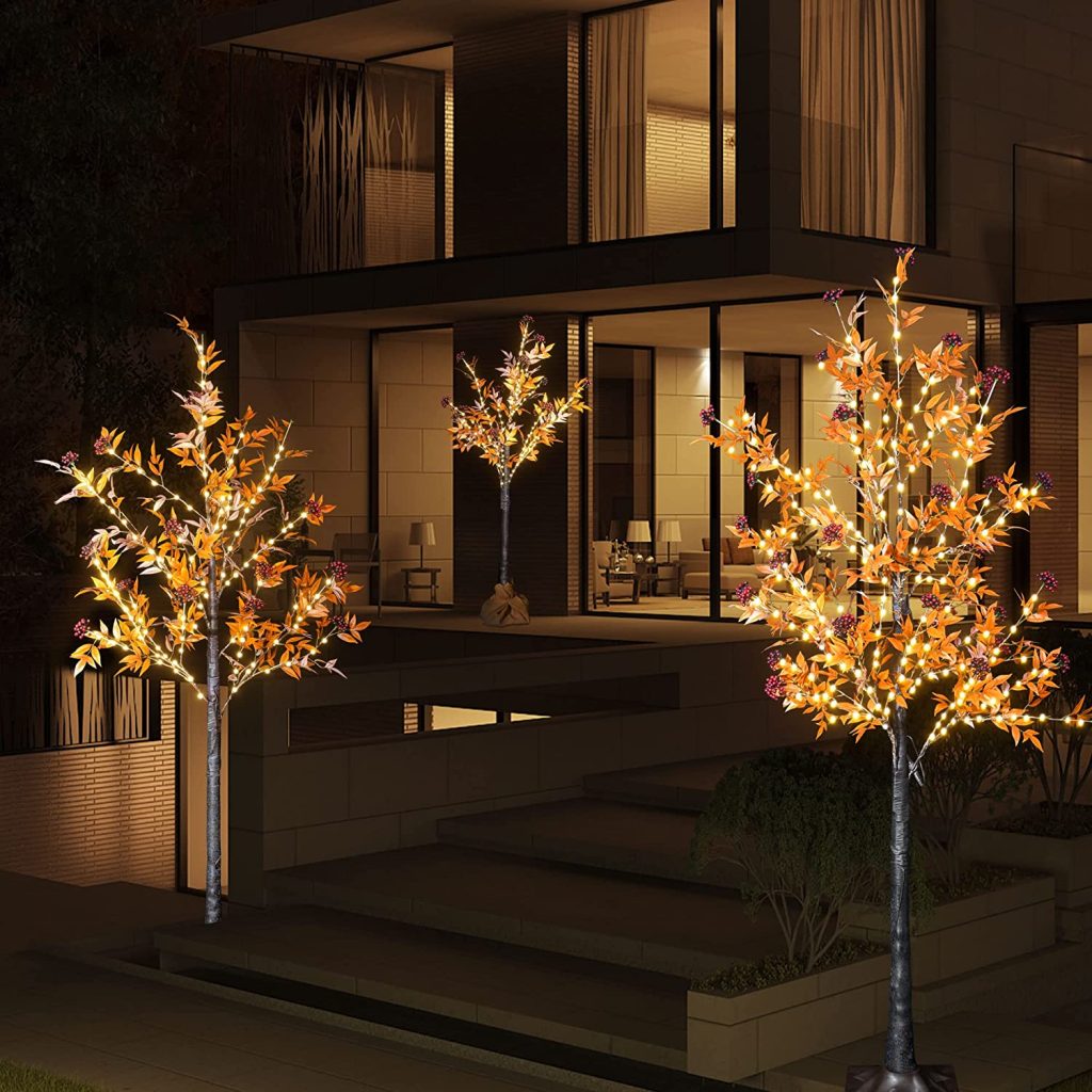 Lighted Fall Trees Will Make Your Home Shine in The Dark