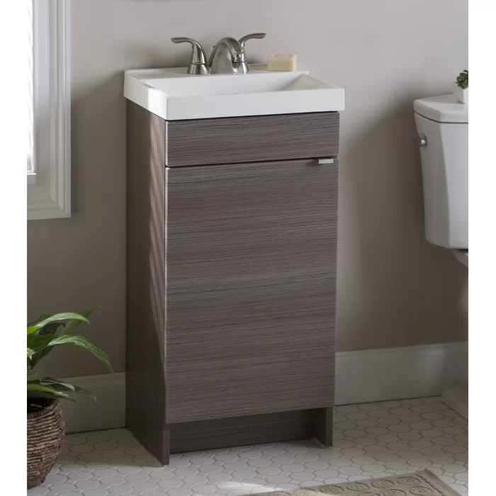 Lulsgate Freestanding Single Bathroom Vanity with Stone Vanity Top