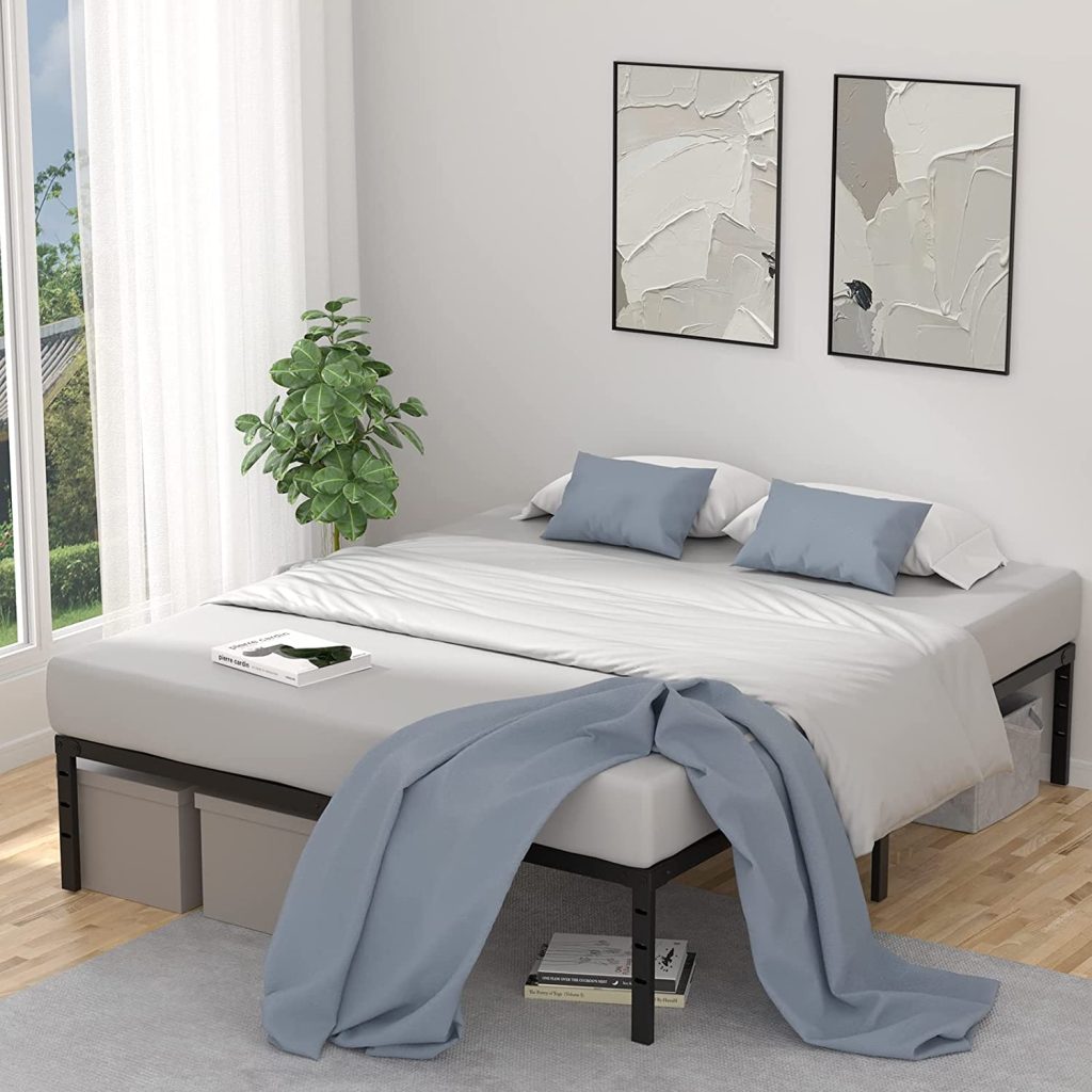 Meberam 18 Inch Full-Size Metal Platform Bed Frame