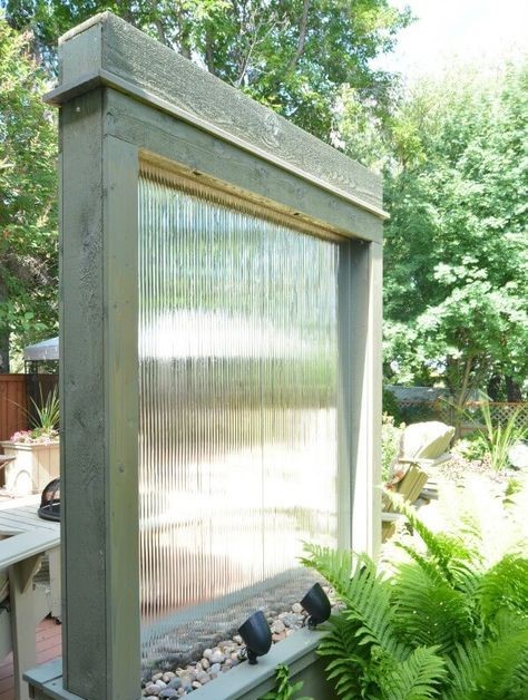 Rustic Window Pane Falling Water Feature