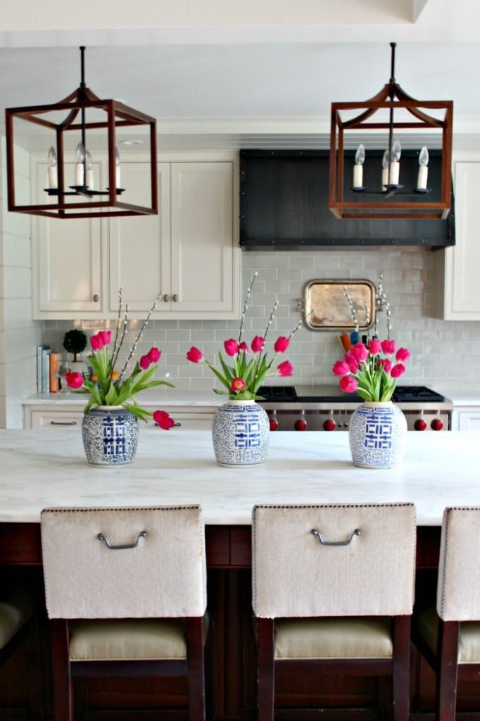 Spring Kitchen with a Splash of Pink