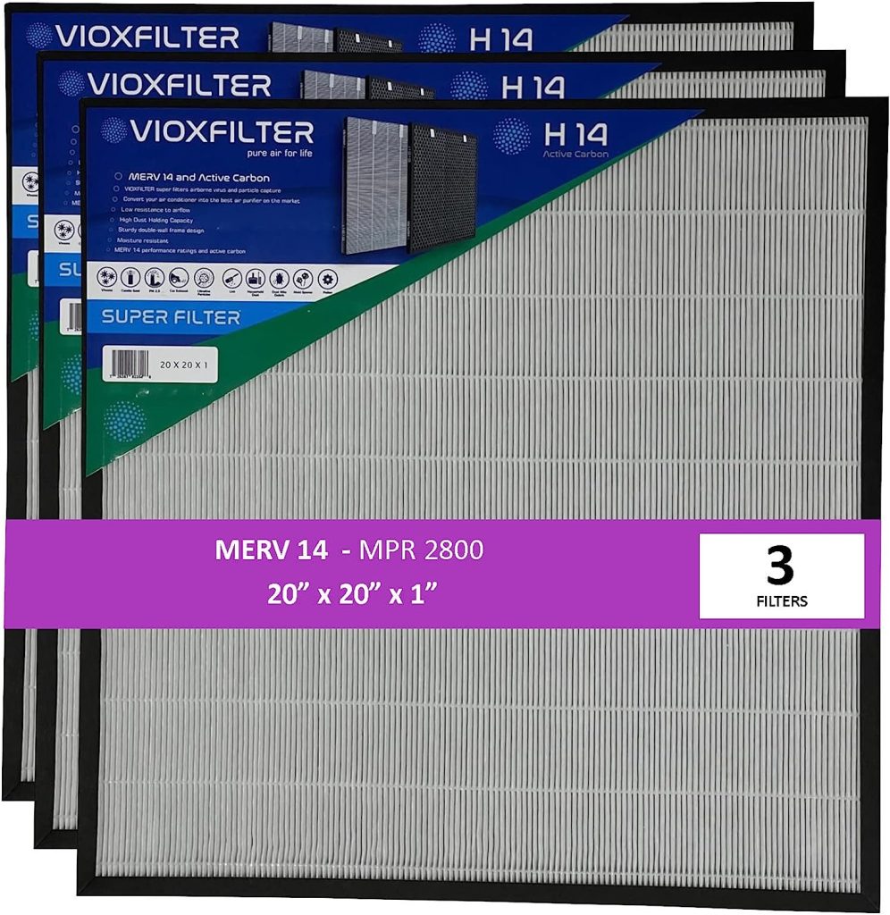 Vioxfilter AC Furnace Air Filter with Active Carbon