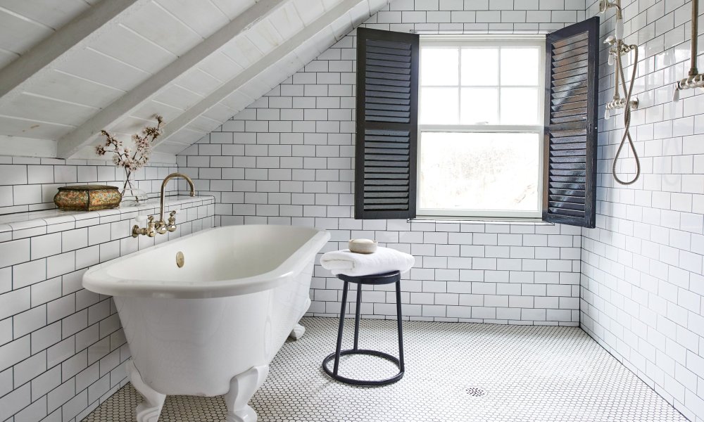 white subway tile bathroom