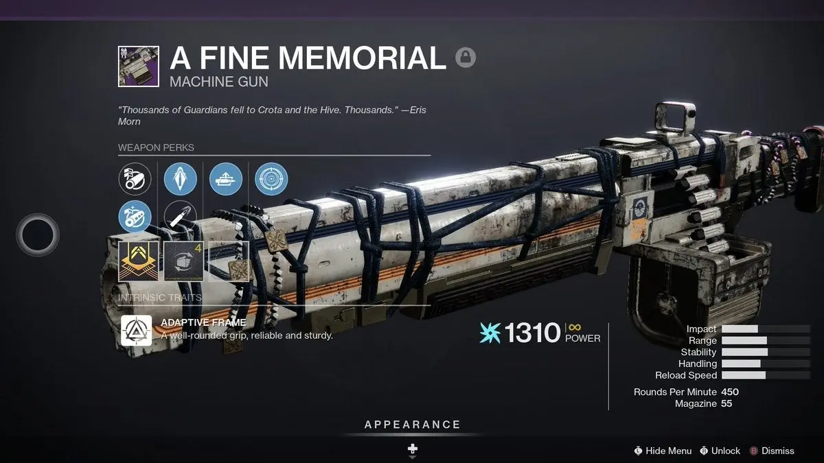 A Fine Memorial - Arc Machine Gun