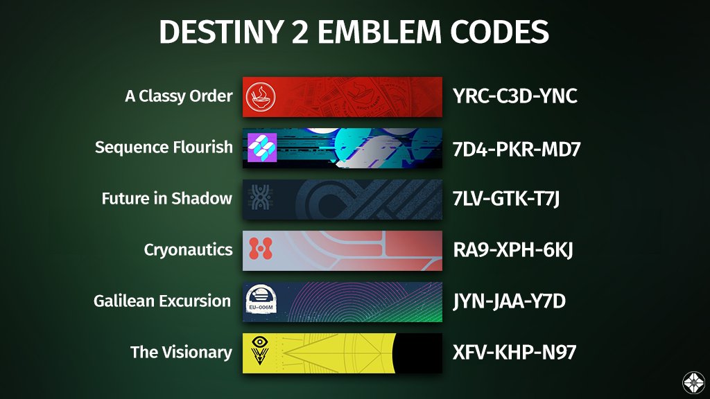 How to Redeem Destiny 2 Emblem Codes